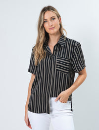 Stella + Gemma Penn Shirt | Milk Stripe