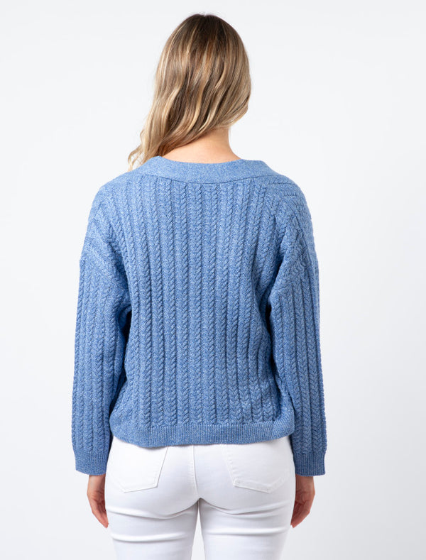 Stella + Gemma Posey Cardigan | Cobalt Melange