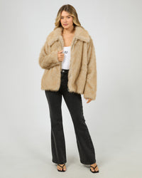 All About Eve | Sable Faux Fur Zip Coat