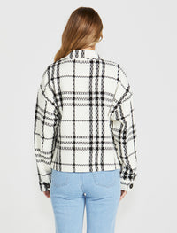 Sass Shira Shacket | Cream Black Check