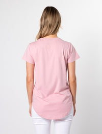 Stella + Gemma T-Shirt | Blush Red Chevron Cross