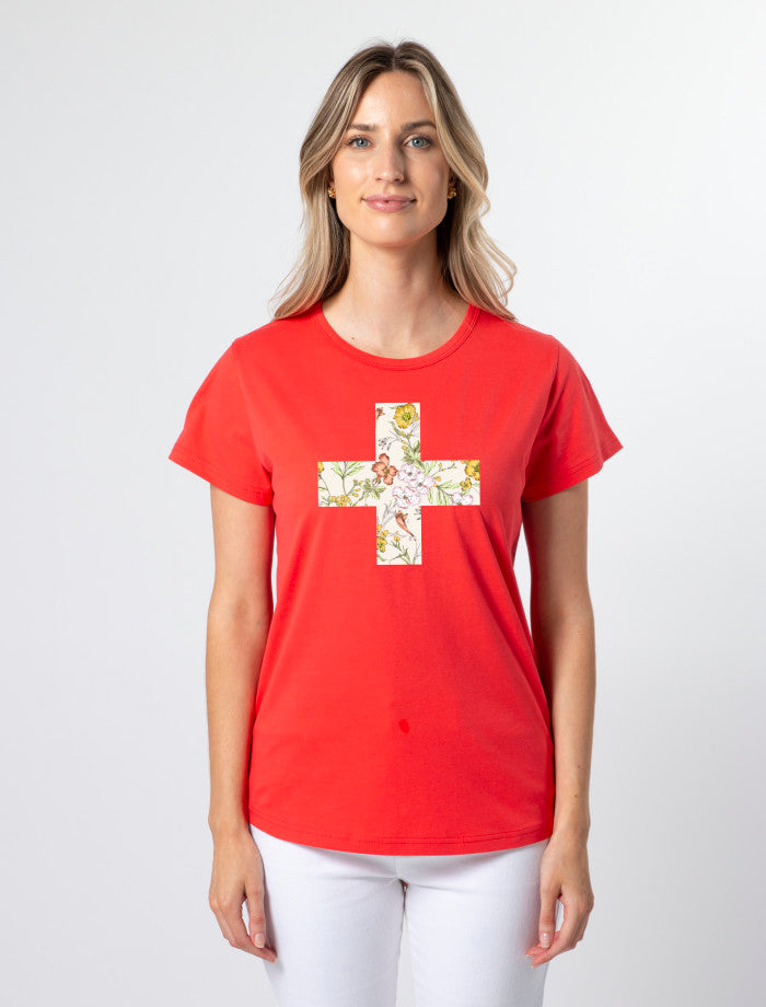 Stella + Gemma T-Shirt | Flame Garden Party Cross