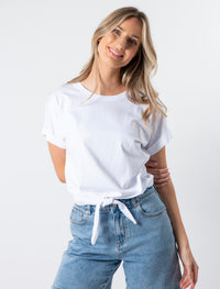 Stella + Gemma Tie Top | White