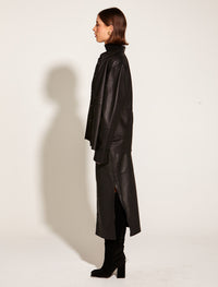 Fate + Becker Underground Leather Skirt | Black