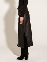 Fate + Becker Underground Leather Skirt | Black