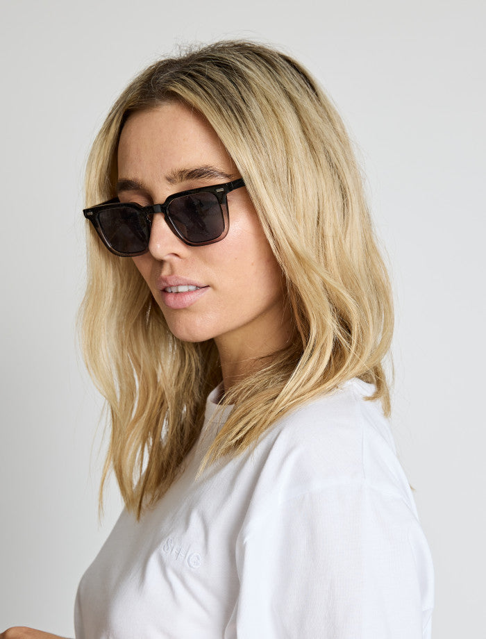 Stella + Gemma Venice Sunglasses | Black/Clear