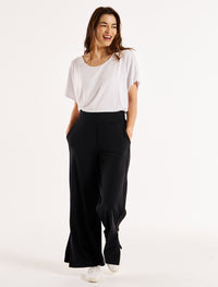 Betty Basics Venus Satin Pant | Black