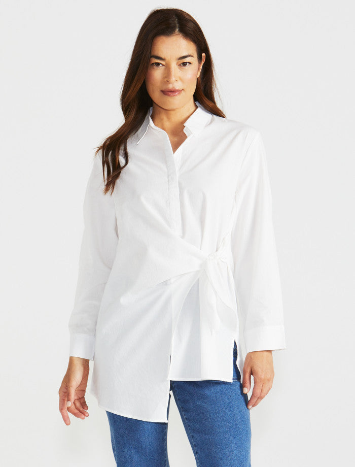 Betty Basics Zuric Wrap Shirt | White