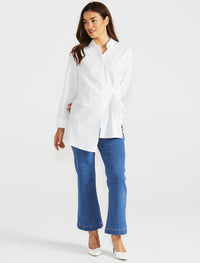 Betty Basics Zuric Wrap Shirt | White