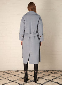 Esmaee Dover Wrap Coat | Denim Blue