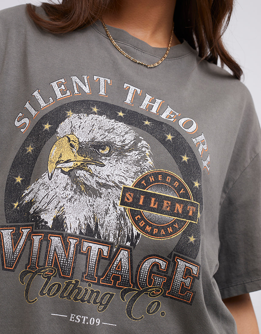 Silent Theory Night Hawk Tee | Charcoal