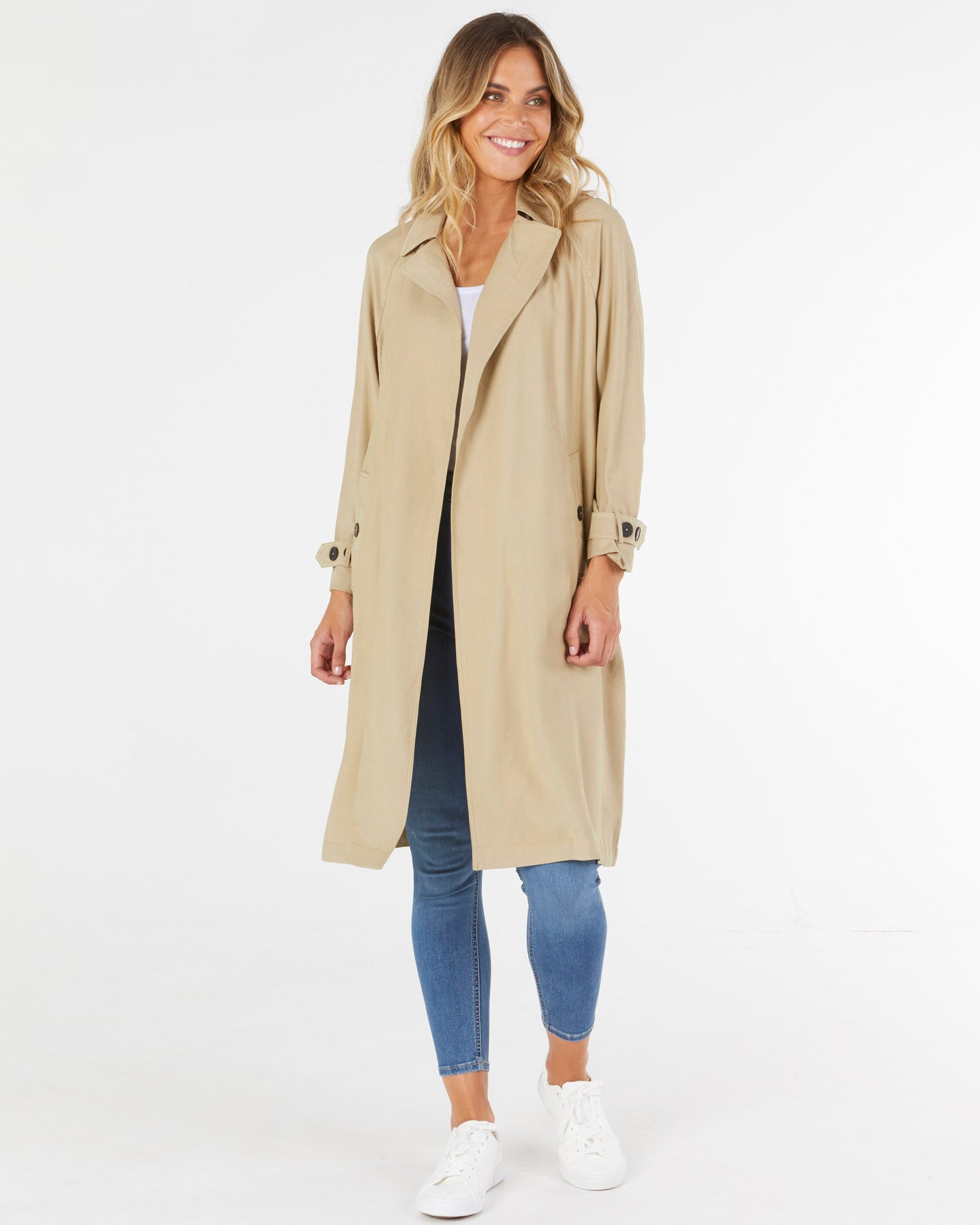 Betty Basics Elle Trench Coat | Biscuit
