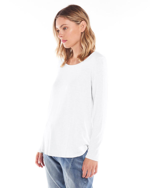 Betty Basics Evanna Long Sleeve Top | White