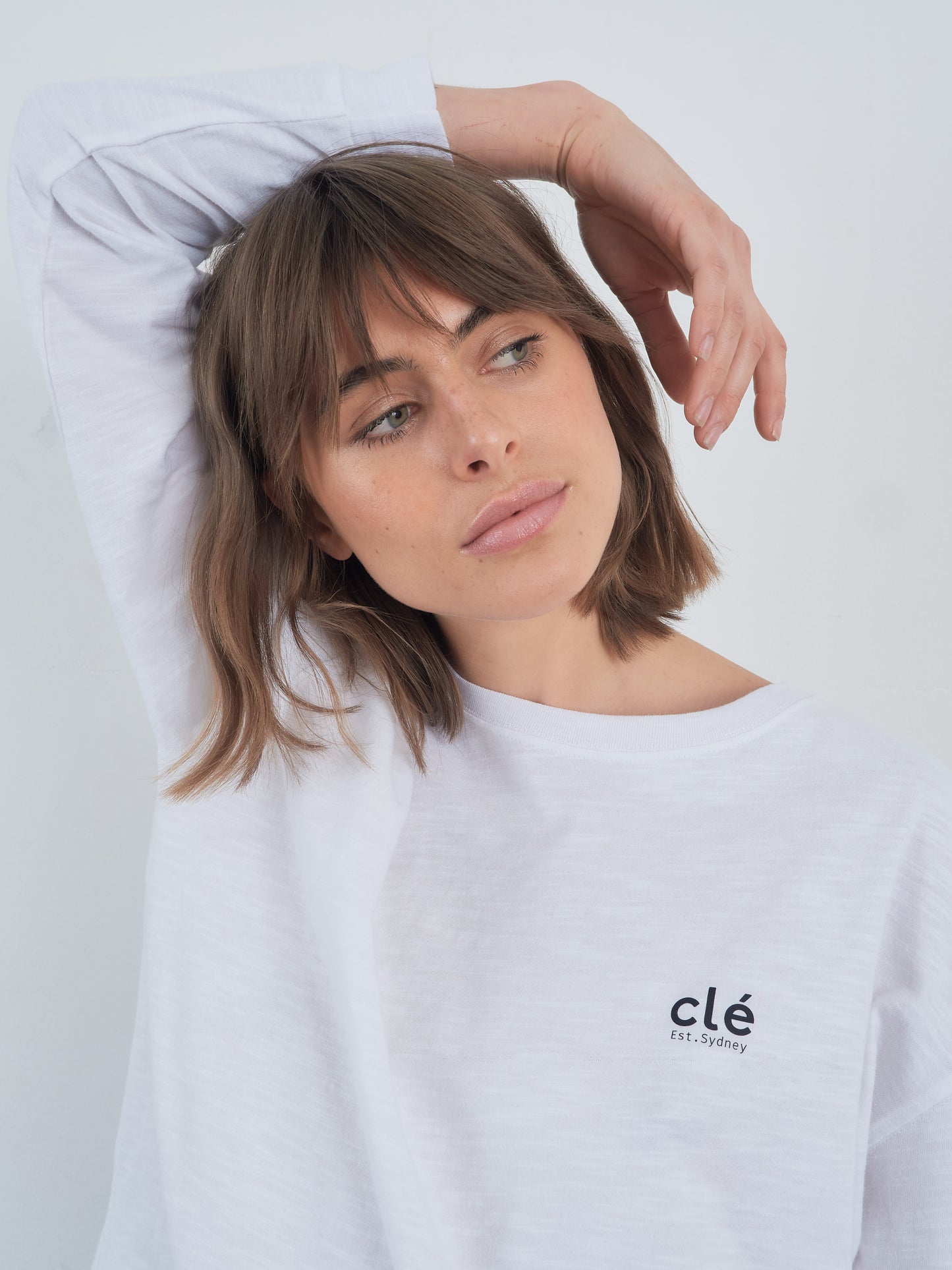 Clé Millie Logo Tee | White