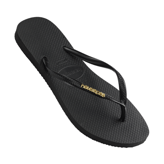 Black and gold havaianas sales