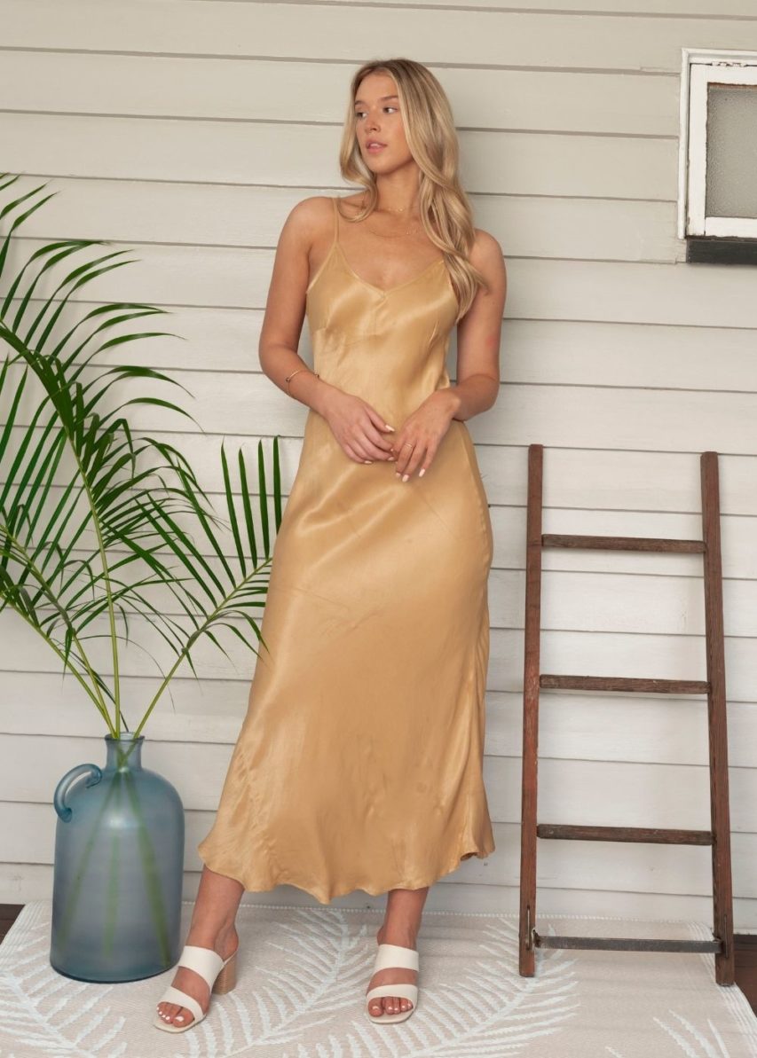 Gysette Savanah Slip Dress | Taupe