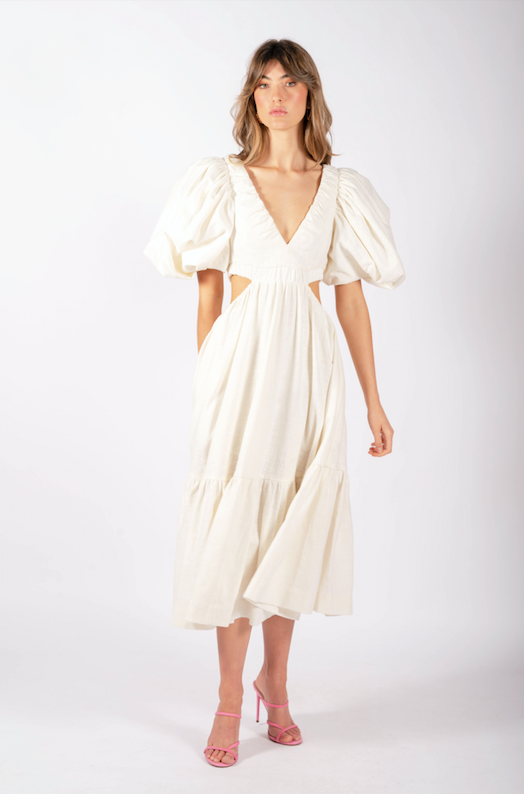 Aureta Gabby Maxi Dress | Off White