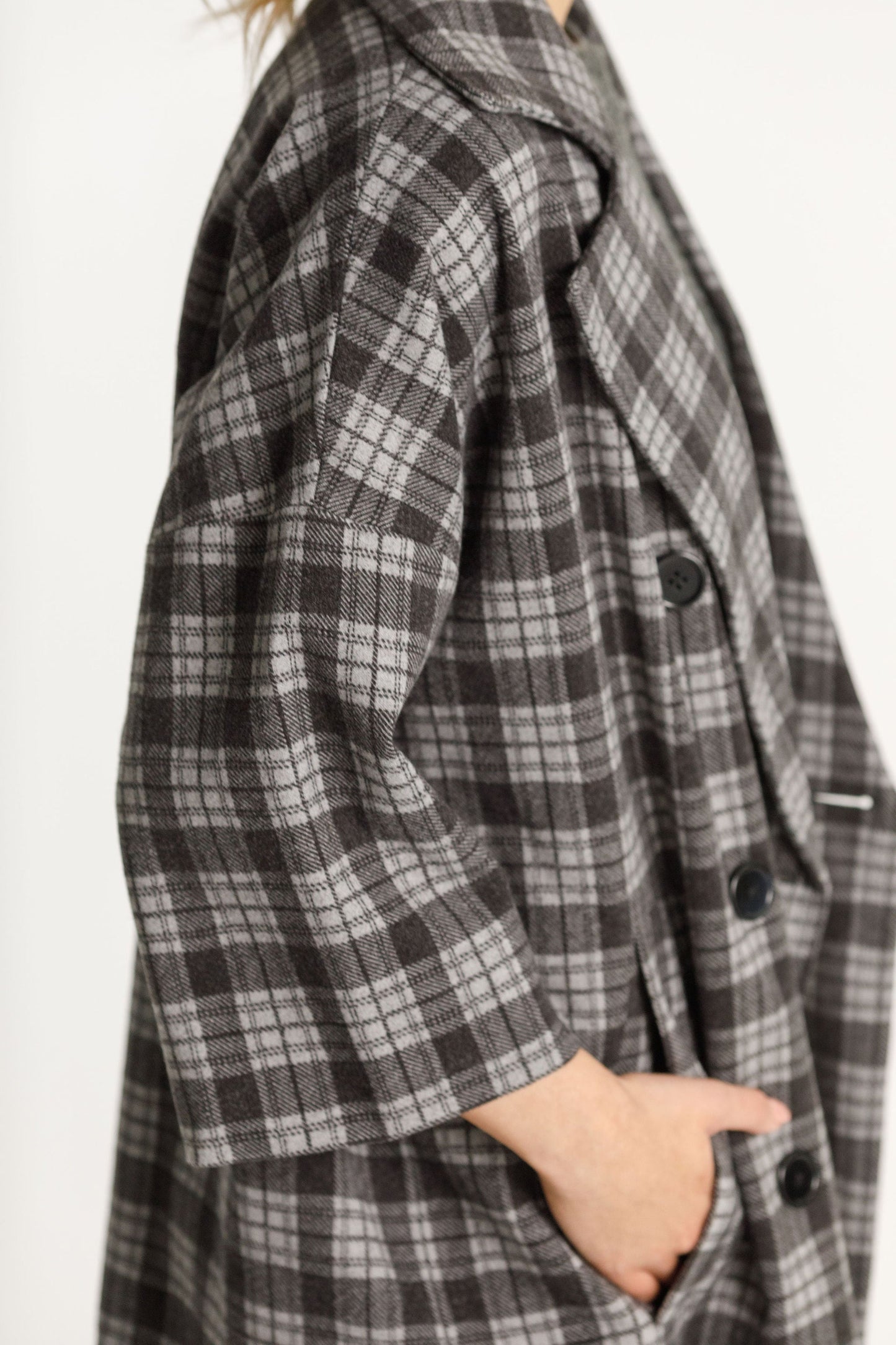 Thing Thing Trixie Coat | Charcoal Plaid