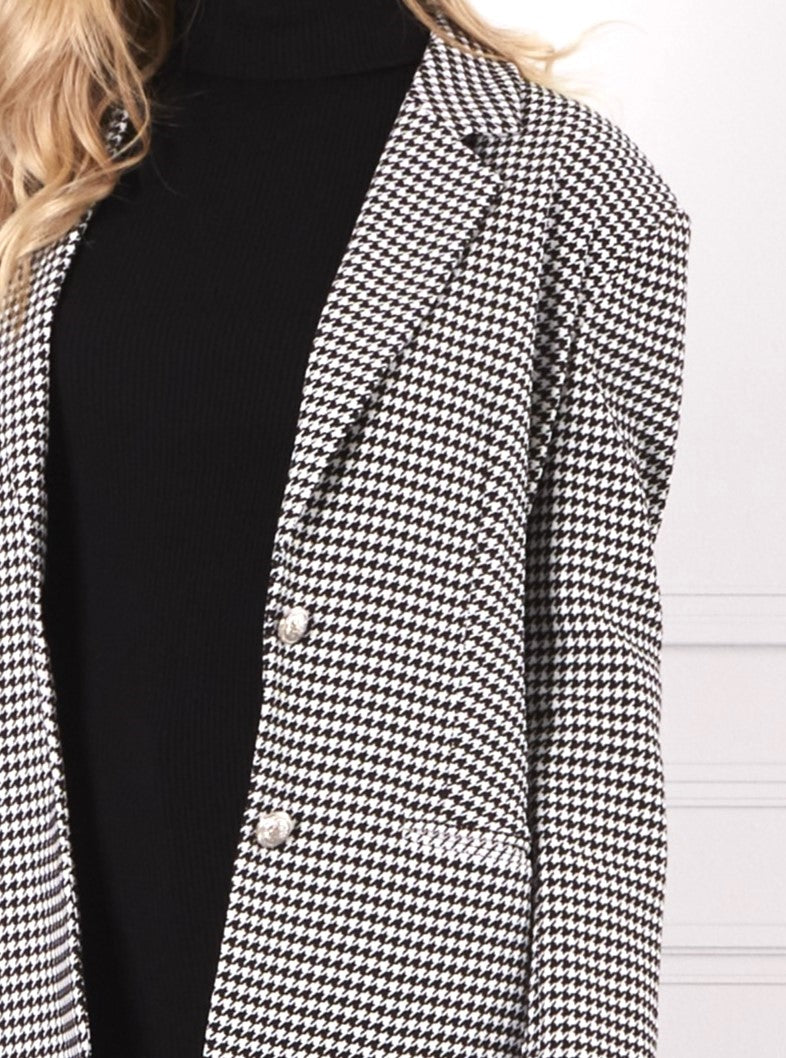 Leoni Blazer | Black/White Houndstooth