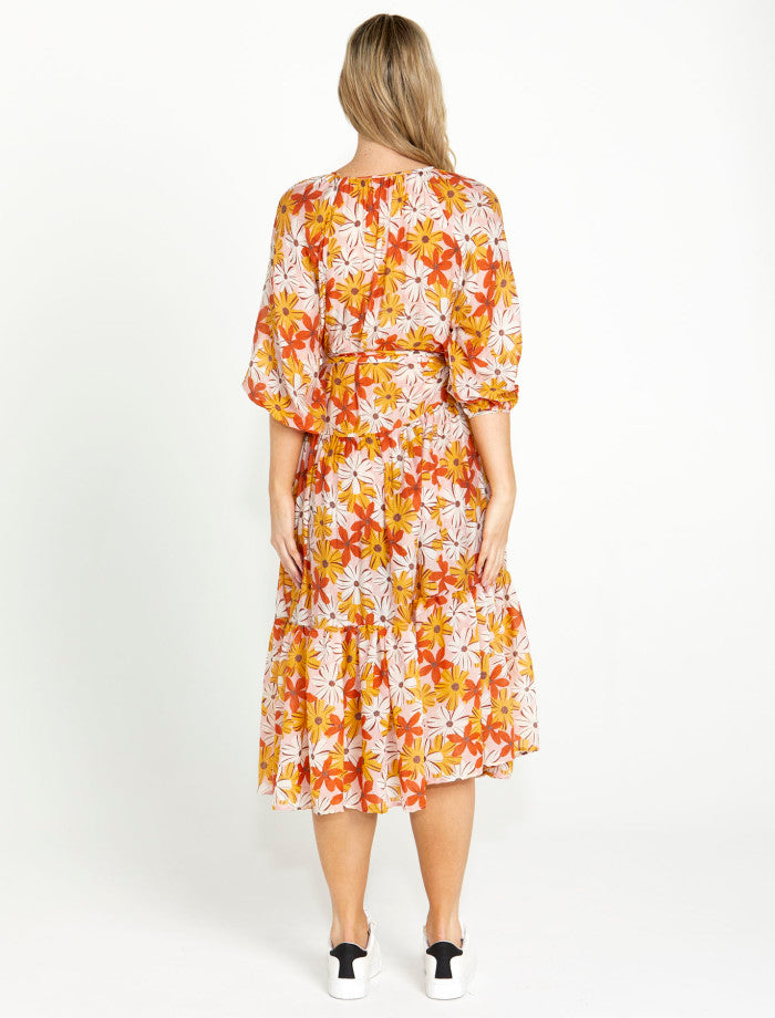 Sass Lilibet Dropped Waist Midi | Country Floral